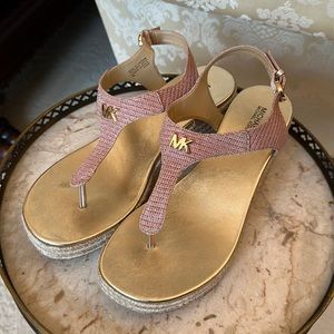 Michael Kors Laney Sandal Pink/Rose Gold Size 9